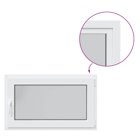 vidaXL Okno do sklepa "RISOR" 100x70 cm otevíravě-sklopné DIN pravé bílé