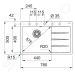 FRANKE Centro Fragranitový dřez CNG 611-78 TL/2, 780x500 mm, matná černá 114.0637.513
