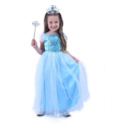RAPPA Dětský kostým modrá princezna (M)