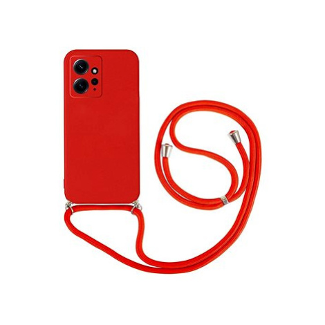 TopQ Kryt Xiaomi Redmi Note 12 červený se šňůrkou 96407