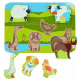 Lucy & Leo 226 Zvířátka na farmě dřevěné vkládací puzzle 7 dílů
