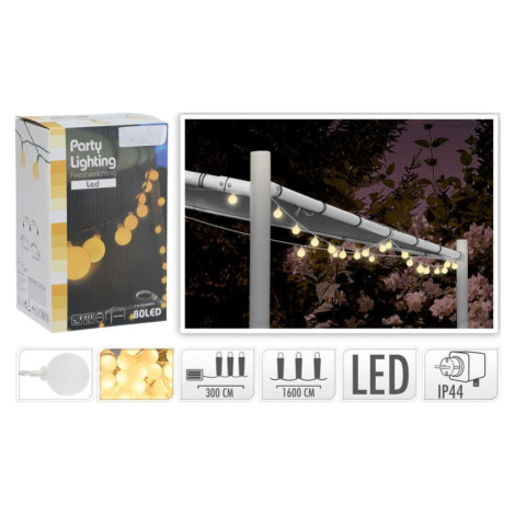 HOMESTYLING Světelný řetěz venkovní LED PARTY teplá bílá 80 LED KO-AX8779250