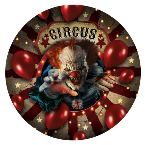 Guirca Talíře - Halloween Circus Klaun 23 cm 6 ks