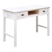 Konzolový stolek bílý s patinou 110x45x76 cm dřevo