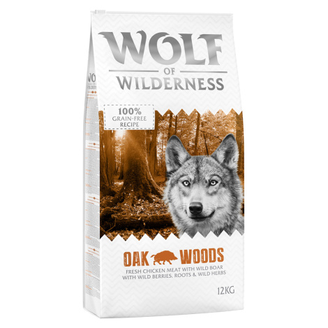 Wolf of Wilderness Adult "Oak Woods" - divočák - Výhodné balení 2 x 12 kg