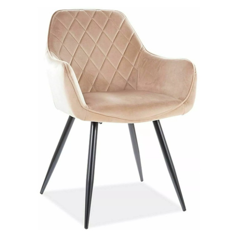 Signal Jídelní křeslo Linea Velvet béžové