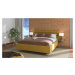 Manželská postel 160x200cm corey - žlutá/šedé nohy