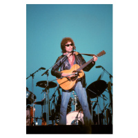 Fotografie Writer composer Bob Dylan at a concert in the early 1980s, 26.7 × 40 cm