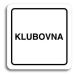 Accept Piktogram "klubovna" (80 × 80 mm) (bílá tabulka - černý tisk)