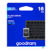 Goodram USB flash disk, USB 2.0, 16GB, UPI2, černý, UPI2-0160K0R11, USB A, s krytkou