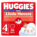 Huggies Little Movers Pants 4 9-14 kg jednorázové plenkové kalhotky 36 ks