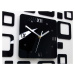 ModernClock 3D nalepovací hodiny Roman Quadrat černé