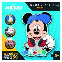 Puzzle Wood Craft Junior Ve světě Mickeh - Trefl