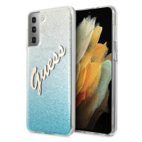 Guess GUHCS21MPCUGLSBL hard silikonové pouzdro Samsung Galaxy S21 PLUS 5G blue Glitter Gradient 