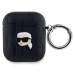 Karl Lagerfeld PU Embossed Karl Head pouzdro pro AirPods 1/2 černé