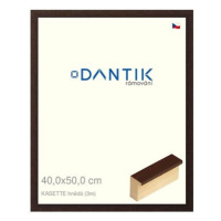 DANTIK rámeček 40 × 50, KASSETTE hnědý plexi čiré