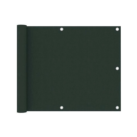 Balkónová zástěna tmavě zelená 75×300 cm oxfordská látka 134996 SHUMEE