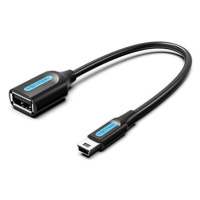 Vention Mini USB (M) to USB (F) OTG Cable 0.15m Black PVC Type