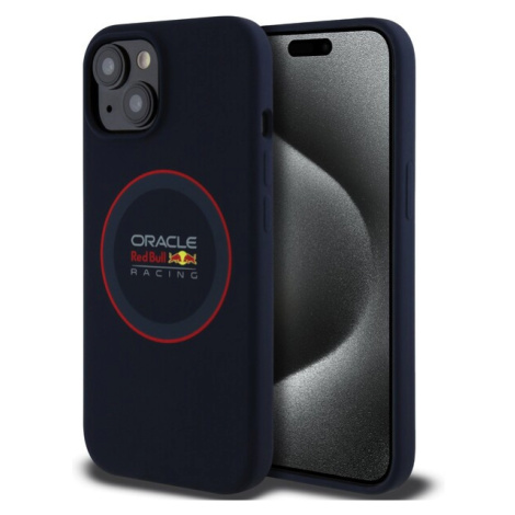 Oracle Red Bull Racing Silicone Red Ring MagSafe kryt iPhone 14 modrý