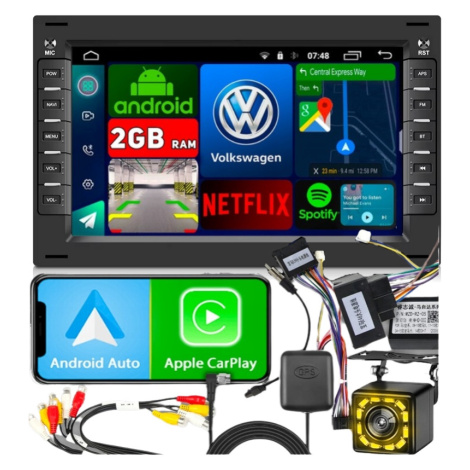 Autorádio pro Volkswagen Vw Bora Multivan Polo MK4 Carplay Gps Wifi