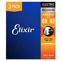 Elixir 16540 Nanoweb Super Light (09-42) 3-pack