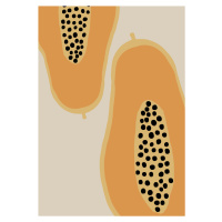 Ilustrace Papaya Fruit, Studio Collection, (26.7 x 40 cm)