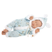 Llorens 63301 LITTLE BABY - spící realistická panenka miminko s měkkým látkovým tělem - 32 cm