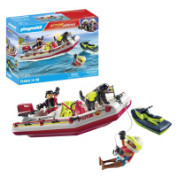 Playmobil 71464 hasičský člun s vodním skútrem