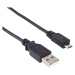 PremiumCord Kabel USB2.0 A-microUSB B 3m ku2m3f Černá