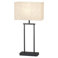 Černo-béžová stolní lampa s textilním stínidlem (výška 52 cm) Ann – Fischer & Honsel