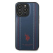 US Polo USHCP14LPFAV hard silikonové pouzdro iPhone 14 PRO 6.1" navy blue Leather Stitch