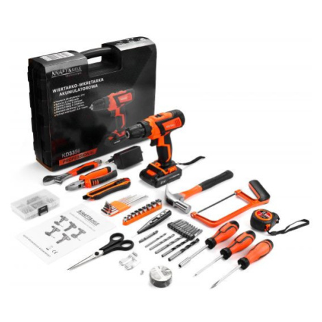 Kraft&Dele KD3356 AKU vrtačka - šroubovák v kufru s příslušenstvím