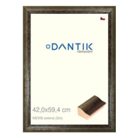 DANTIK rámeček 42 × 59,4, NEVIS zelený plexi čiré