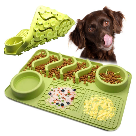 Tutumi Zpomalovací podložka na jídlo pro psy Jilda zelená