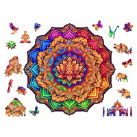 Prémiové dřevěné puzzle pro dospělé Mandala Lotosový květ L 200 dílků