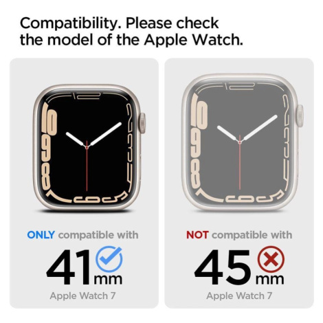 Pouzdro Spigen Ultra Hybrid pro Apple Watch 7 / 8 / 9 (41 mm) - průhledné šedé