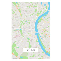 Mapa Koln color, POSTERS, 26.7 × 40 cm