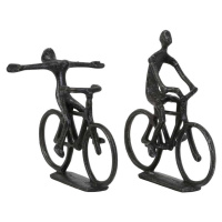 Kovové sošky v sadě 2 ks 22 cm Cyclists – Light & Living