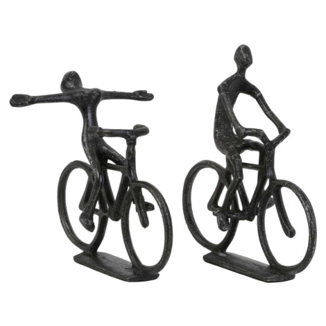 Kovové sošky v sadě 2 ks 22 cm Cyclists – Light & Living