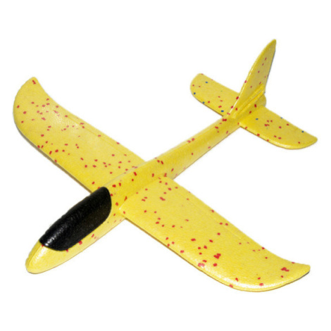 KIK Plachtařské letadlo z polystyrenu 8LED 48x47cm žlutá