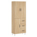 vidaXL Skříň highboard dub sonoma 69,5 x 34 x 180 cm kompozitní dřevo