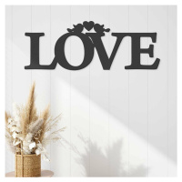 Dřevěný nápis na stěnu - samolepka Love