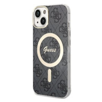 Guess 4G IML MagSafe Kompatibilní Zadní Kryt pro iPhone 14 Black