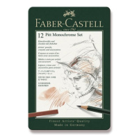 Graf. tužky Faber Castell Pitt Monochrome sada plech. 12ks Faber-Castell