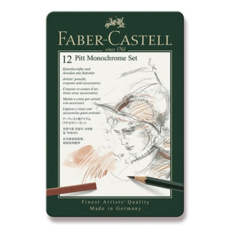 Graf. tužky Faber Castell Pitt Monochrome sada plech. 12ks Faber-Castell