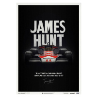 Umělecký tisk McLaren M23 - James Hunt - Quote - Japanese GP - 1976 - Limited Poster, Automobili