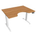 Office Pro psací stůl Hobis Motion MS ERGO 2 Šířka: 180 cm, Barva desky: šedá, Barva kovu: bílá 