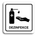 Accept Piktogram "dezinfekce II" (80 × 80 mm) (bílá tabulka - černý tisk)