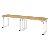 RAU Psací stůl s elektrickým přestavováním výšky, výška 740 - 1140 mm, masivní buková deska, š x