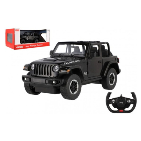 Teddies Auto RC Jeep Wrangler Rubicon černý plast 29cm 2,4GHz na dálk. ovl. na baterie v krabici